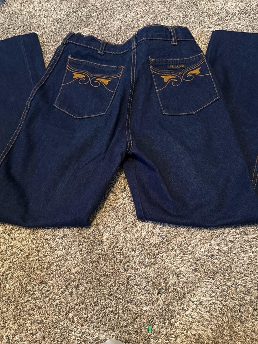 Vintage! Fancy Ass Jeans Dark Blue Denim Jeans with Decorative Back Pockets